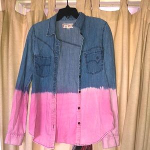 Volcom denim jean shirt/ jacket